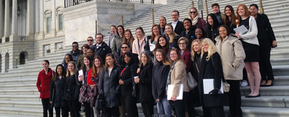 Social Work HEALS Scholars Group In Front Of Capitol Building D.C.